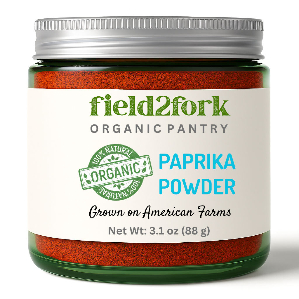 Organic Paprika Powder - Small Batch, Gluten-Free Clean-Label Seasoning