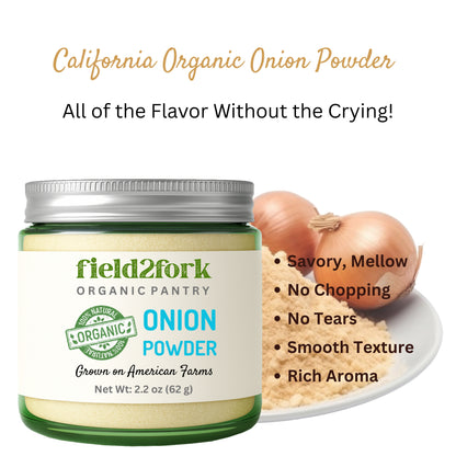 Organic Onion Powder – Bold Flavor, Clean Roots, No Crying